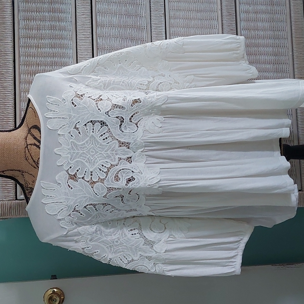 Anthropologie Deletta hi low lace top.